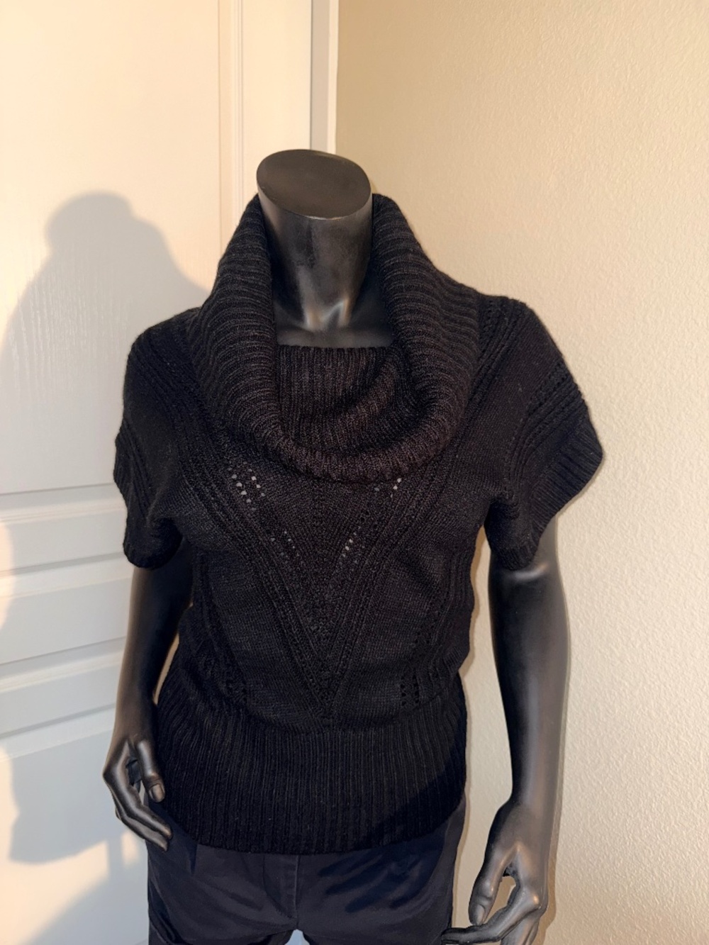 Candie’s Black Cowl Neck Knit Sweater – Women’s M